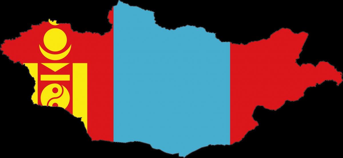 карта на Монголија знаме