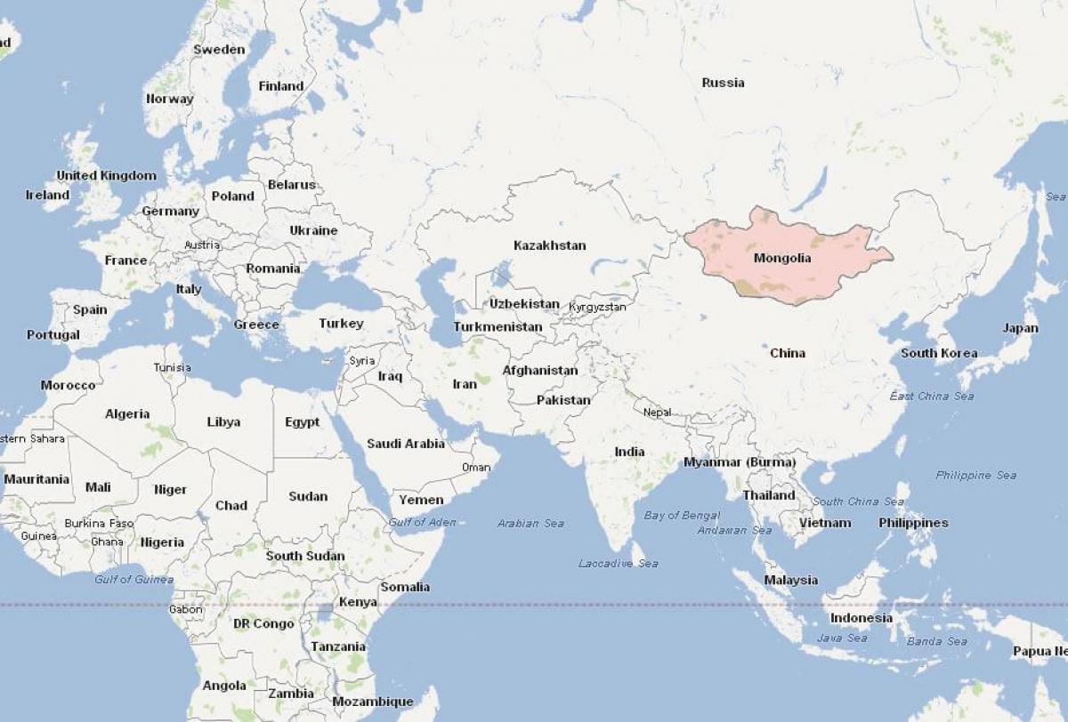 карта на Монголија мапата азија