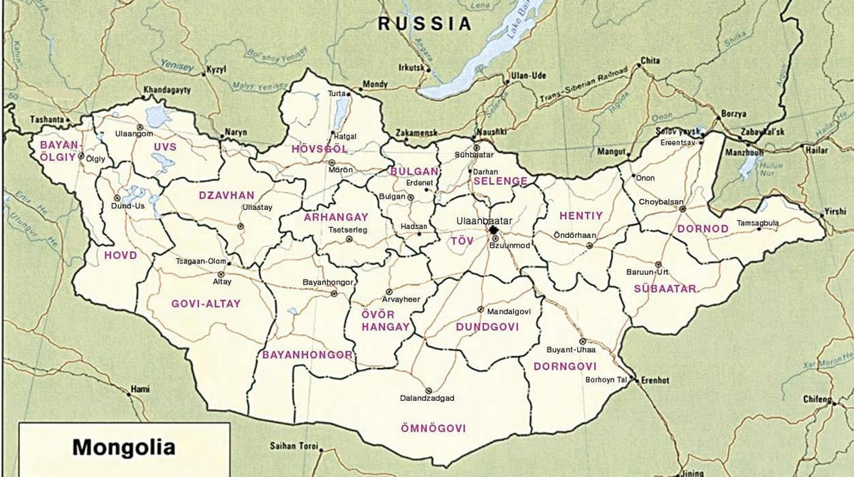 карта на монголски степски