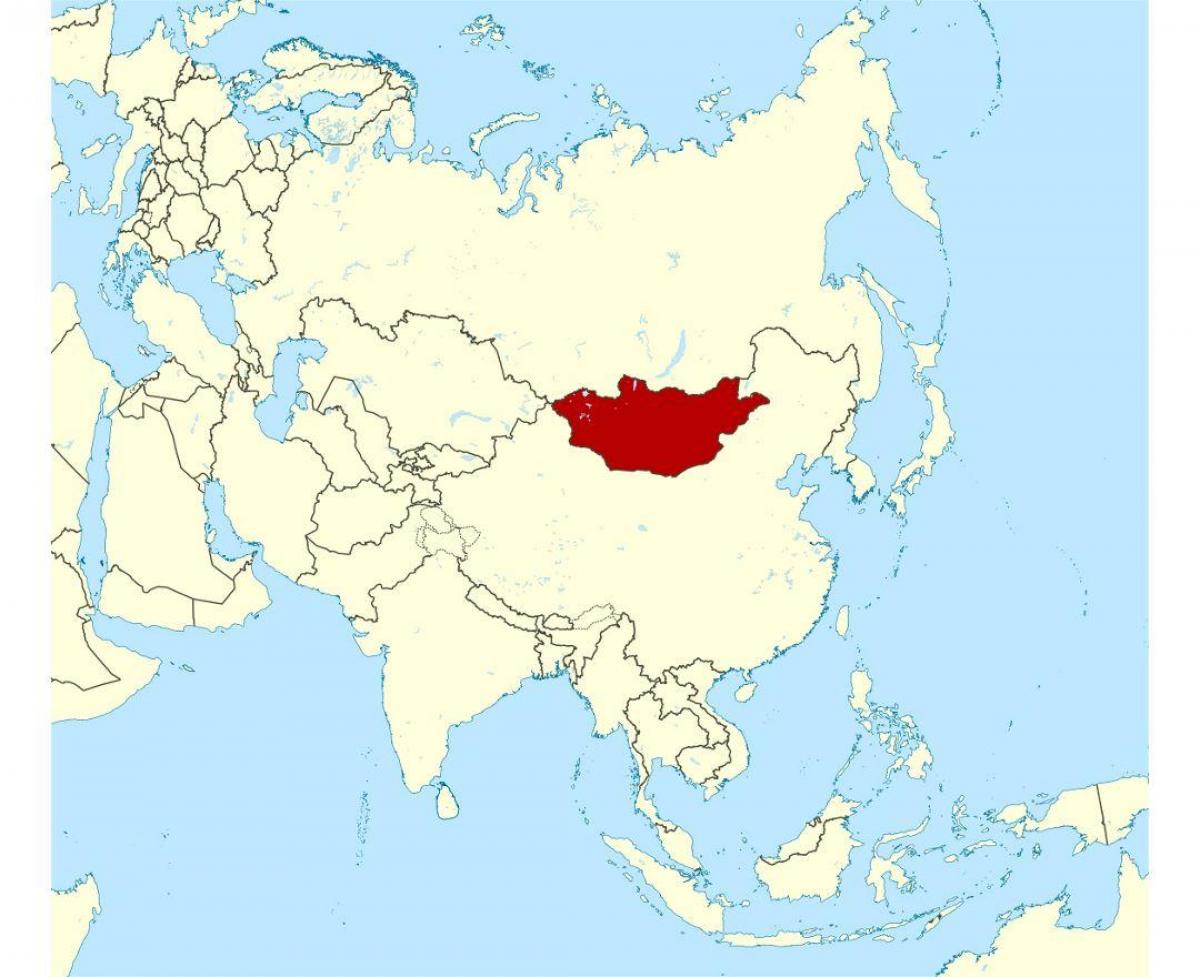 локација на Монголија во мапата на светот