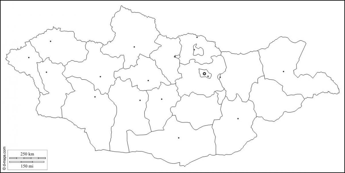 празно карта на Монголија