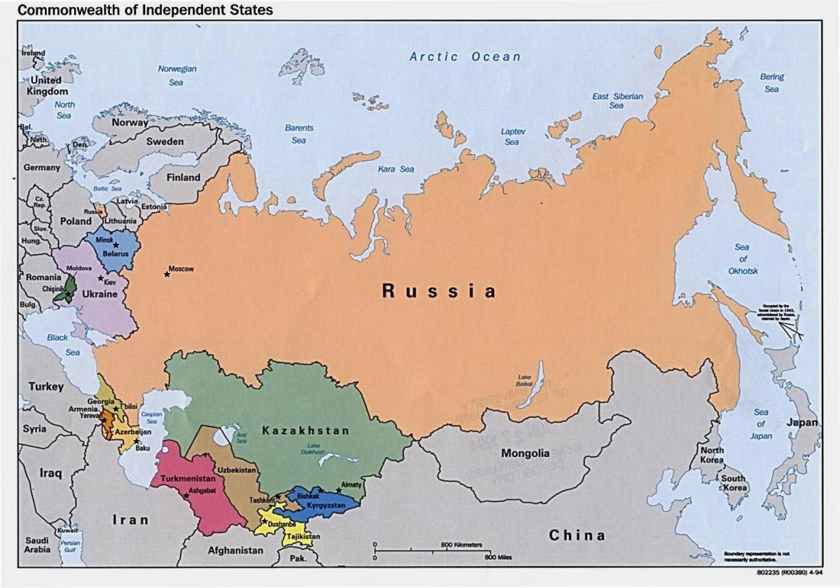 карта на русија, Монголија