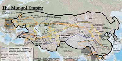 Монголски историја мапа