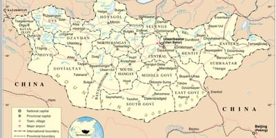 Монголија земја мапа