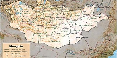 Монголија географска карта